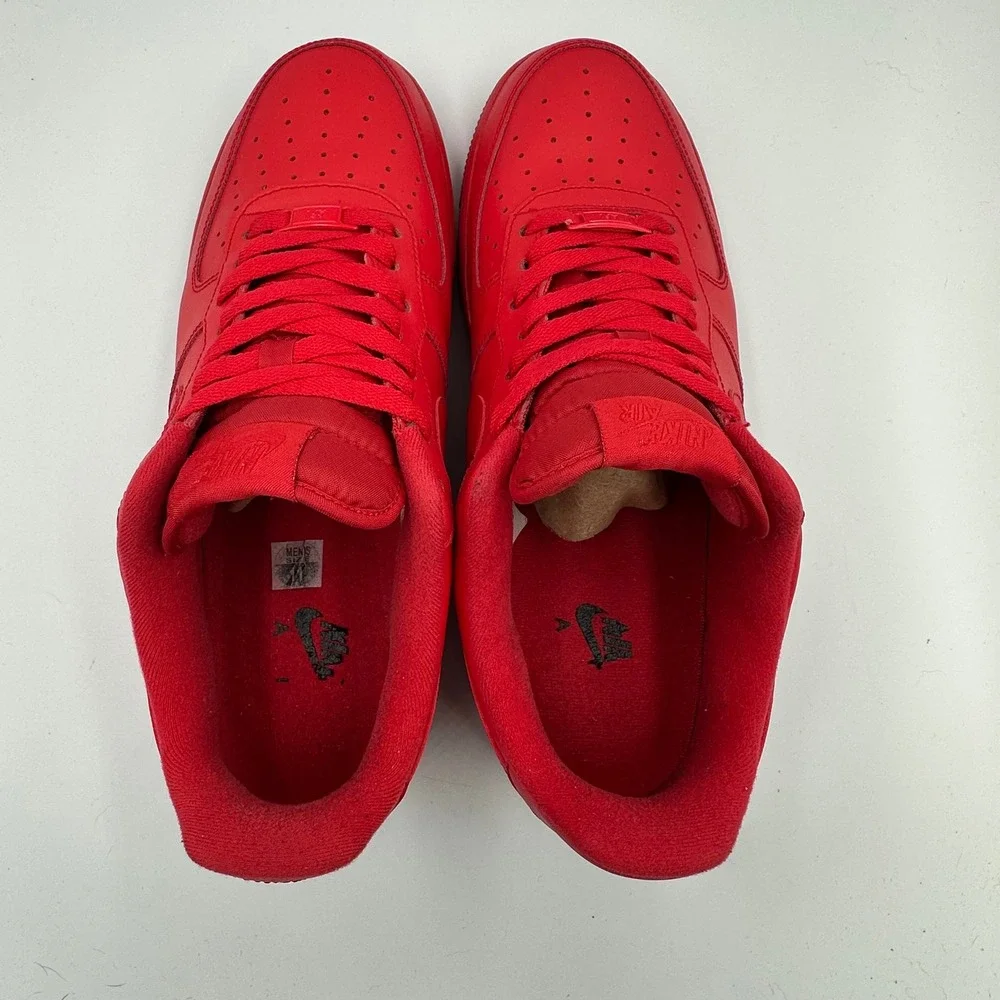 Nike Air‎ Force 1 Low All Red Men's Size 11 CW6999 600 OG Box Sneakers Shoes